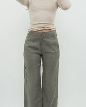 Load image into Gallery viewer, Vintage x JULIA BERGOVICH Green Silk Cargo Pant (S)