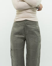 Load image into Gallery viewer, Vintage x JULIA BERGOVICH Green Silk Cargo Pant (S)