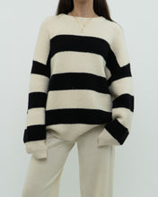 Load image into Gallery viewer, OAK + FORT Cream Striped Knit Sweater (XS-XL)