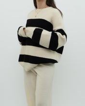 Load image into Gallery viewer, OAK + FORT Cream Striped Knit Sweater (XS-XL)