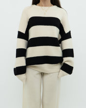 Load image into Gallery viewer, OAK + FORT Cream Striped Knit Sweater (XS-XL)