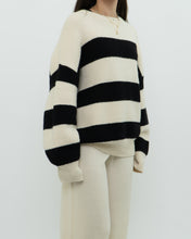 Load image into Gallery viewer, OAK + FORT Cream Striped Knit Sweater (XS-XL)