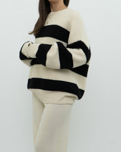 Load image into Gallery viewer, OAK + FORT Cream Striped Knit Sweater (XS-XL)