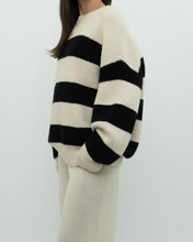 Load image into Gallery viewer, OAK + FORT Cream Striped Knit Sweater (XS-XL)