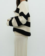 Load image into Gallery viewer, OAK + FORT Cream Striped Knit Sweater (XS-XL)