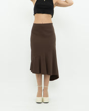 Load image into Gallery viewer, Vintage x Made in Canada x Mocha Assymetric Midi Skirt (S, M)