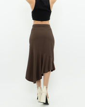 Load image into Gallery viewer, Vintage x Made in Canada x Mocha Assymetric Midi Skirt (S, M)