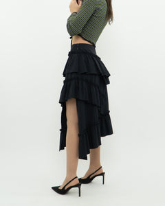 Modern x DIZZIT Off-Black Frilly Midi Skirt (XS)