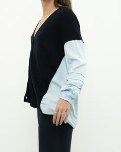 REISS x Navy, Blue Knit Cardigan (XS-M)