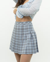 Load image into Gallery viewer, SUNDAY BEST x Blue Plaid Pleated Mini Skirt (XS, S)