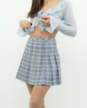 Load image into Gallery viewer, SUNDAY BEST x Blue Plaid Pleated Mini Skirt (XS, S)