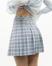 Load image into Gallery viewer, SUNDAY BEST x Blue Plaid Pleated Mini Skirt (XS, S)