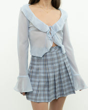 Load image into Gallery viewer, Modern x Baby Blue Sheer Frilly Blouse (XS, S)