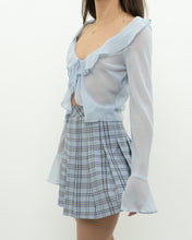 Load image into Gallery viewer, Modern x Baby Blue Sheer Frilly Blouse (XS, S)