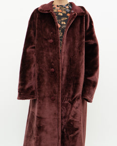 Vintage x Burgundy Velvet Reversible Coat (S-XL)