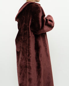 Vintage x Burgundy Velvet Reversible Coat (S-XL)