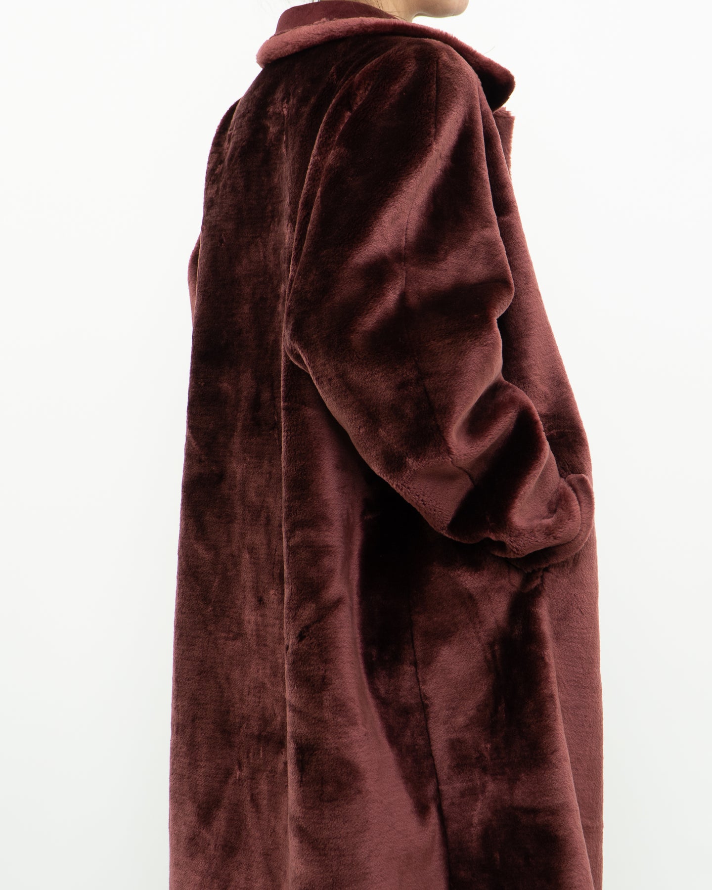 Vintage x Burgundy Velvet Reversible Coat (S-XL)