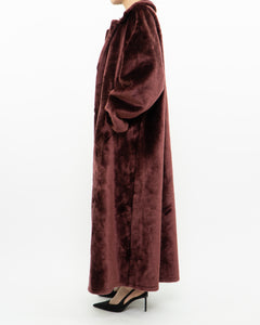 Vintage x Burgundy Velvet Reversible Coat (S-XL)