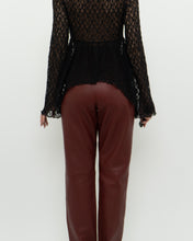 Load image into Gallery viewer, Vintage x Burgundy Butter Leather High Waist Pant (S)