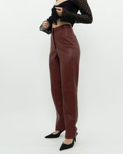 Load image into Gallery viewer, Vintage x Burgundy Butter Leather High Waist Pant (S)