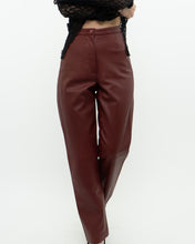 Load image into Gallery viewer, Vintage x Burgundy Butter Leather High Waist Pant (S)