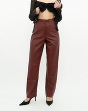 Load image into Gallery viewer, Vintage x Burgundy Butter Leather High Waist Pant (S)