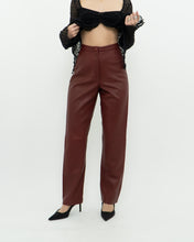 Load image into Gallery viewer, Vintage x Burgundy Butter Leather High Waist Pant (S)