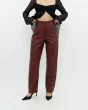 Load image into Gallery viewer, Vintage x Burgundy Butter Leather High Waist Pant (S)