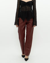 Load image into Gallery viewer, Vintage x Burgundy Butter Leather High Waist Pant (S)