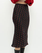 Load image into Gallery viewer, AUDREY 3+1 x Black Heart Patterned Midi Skirt (XS)