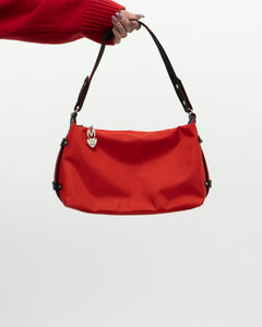 MOSCHINO x Red, Black Nylon Purse