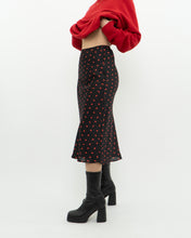 Load image into Gallery viewer, AUDREY 3+1 x Black Heart Patterned Midi Skirt (XS)