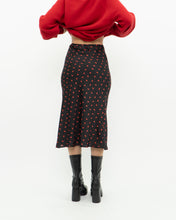 Load image into Gallery viewer, AUDREY 3+1 x Black Heart Patterned Midi Skirt (XS)