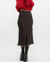 Load image into Gallery viewer, AUDREY 3+1 x Black Heart Patterned Midi Skirt (XS)