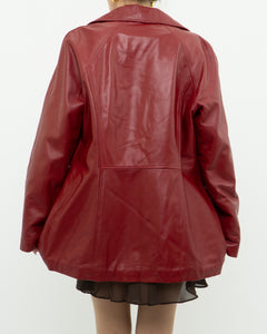 Vintage x DANIER LEATHER Red Leather Jacket (XS-M)