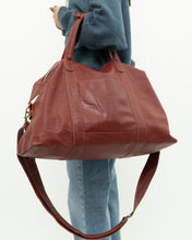 Load image into Gallery viewer, Vintage x Made in USA x Red Pebble Leather Duffle Bag