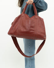 Load image into Gallery viewer, Vintage x Made in USA x Red Pebble Leather Duffle Bag