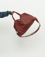 Load image into Gallery viewer, Vintage x Made in USA x Red Pebble Leather Duffle Bag