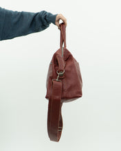 Load image into Gallery viewer, Vintage x Made in USA x Red Pebble Leather Duffle Bag