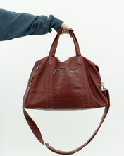 Load image into Gallery viewer, Vintage x Made in USA x Red Pebble Leather Duffle Bag