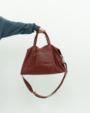 Load image into Gallery viewer, Vintage x Made in USA x Red Pebble Leather Duffle Bag