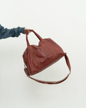 Load image into Gallery viewer, Vintage x Made in USA x Red Pebble Leather Duffle Bag