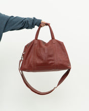 Load image into Gallery viewer, Vintage x Made in USA x Red Pebble Leather Duffle Bag