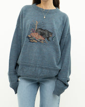 Load image into Gallery viewer, Vintage x Heathered Blue Bear Knit Sweater (XS-XL)