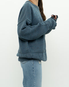 Vintage x Heathered Blue Bear Knit Sweater (XS-XL)