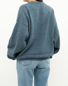 Vintage x Heathered Blue Bear Knit Sweater (XS-XL)