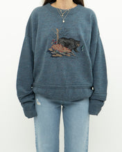 Load image into Gallery viewer, Vintage x Heathered Blue Bear Knit Sweater (XS-XL)