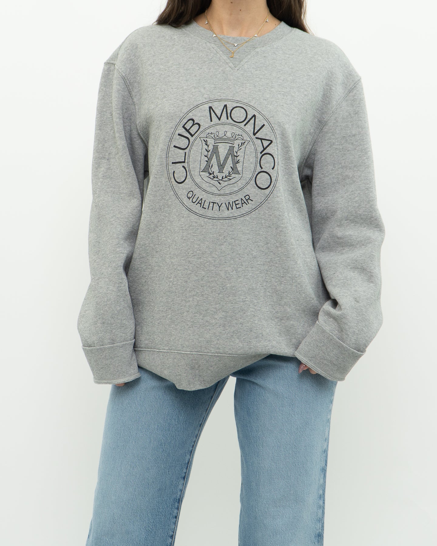 CLUB MONACO x Heathered Grey Crewneck (XS-XL)