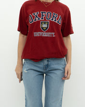 Load image into Gallery viewer, OXFORD UNI x Burgundy Tee (XS-M)