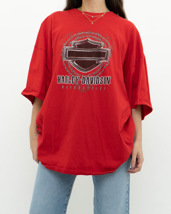 Vintage x Red Harley Davidson Tee (M-2XL)